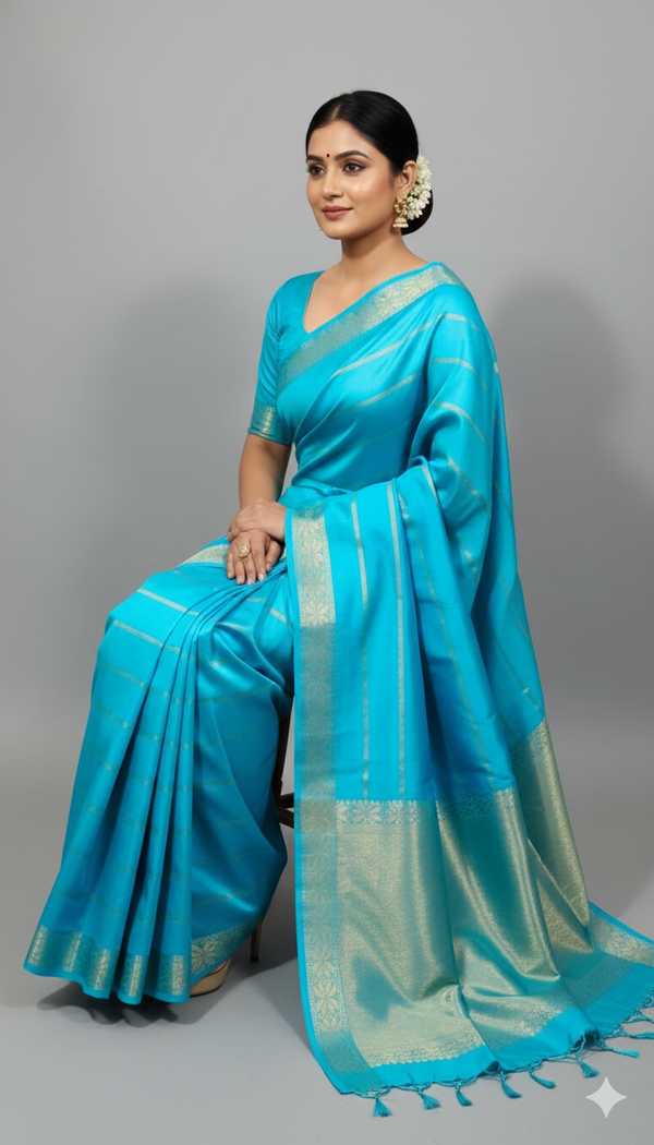 Sutram Mangalgiri Silk Saree