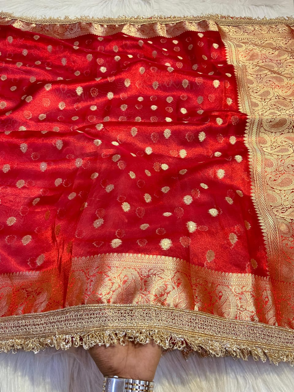 Sutram Banarasi Handwoven Tissue Silk