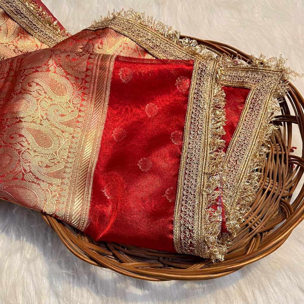 Sutram Banarasi Handwoven Tissue Silk